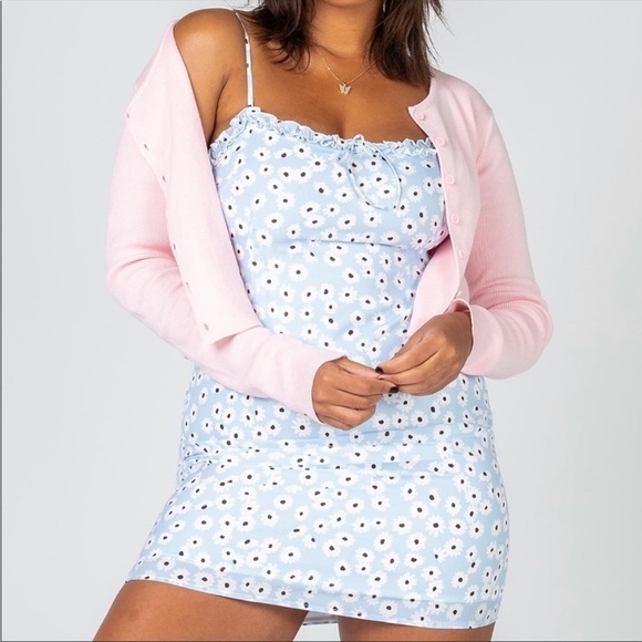 Princess Polly Ella Spaghetti Strap Mini Dress in Blue Floral 10 NWT - Picture 1 of 16